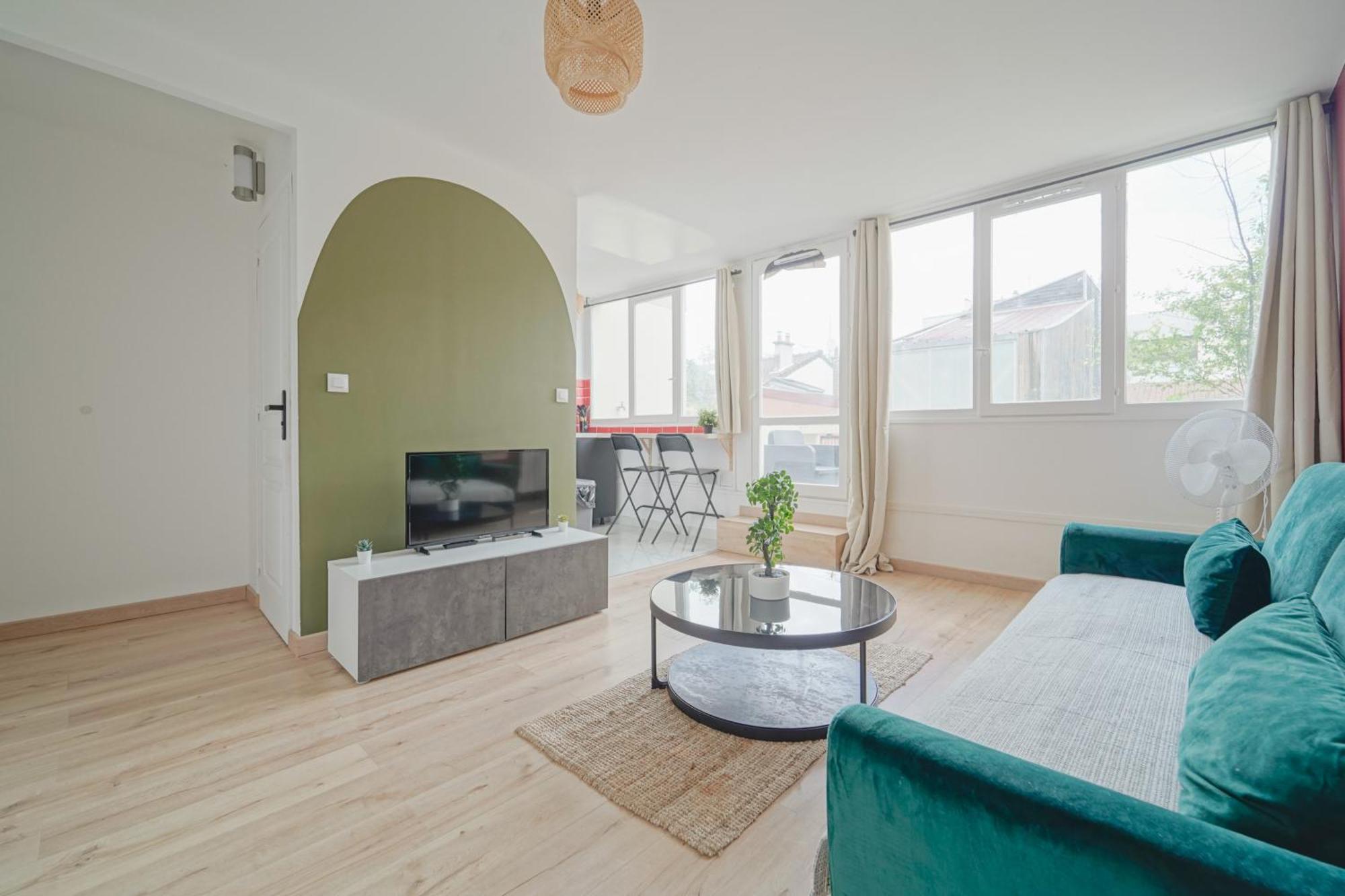 Апартаменти Complete 1Br With Balcony Only 5 Min. On Foot To Metro By Doorman Сент-Уан Екстер'єр фото